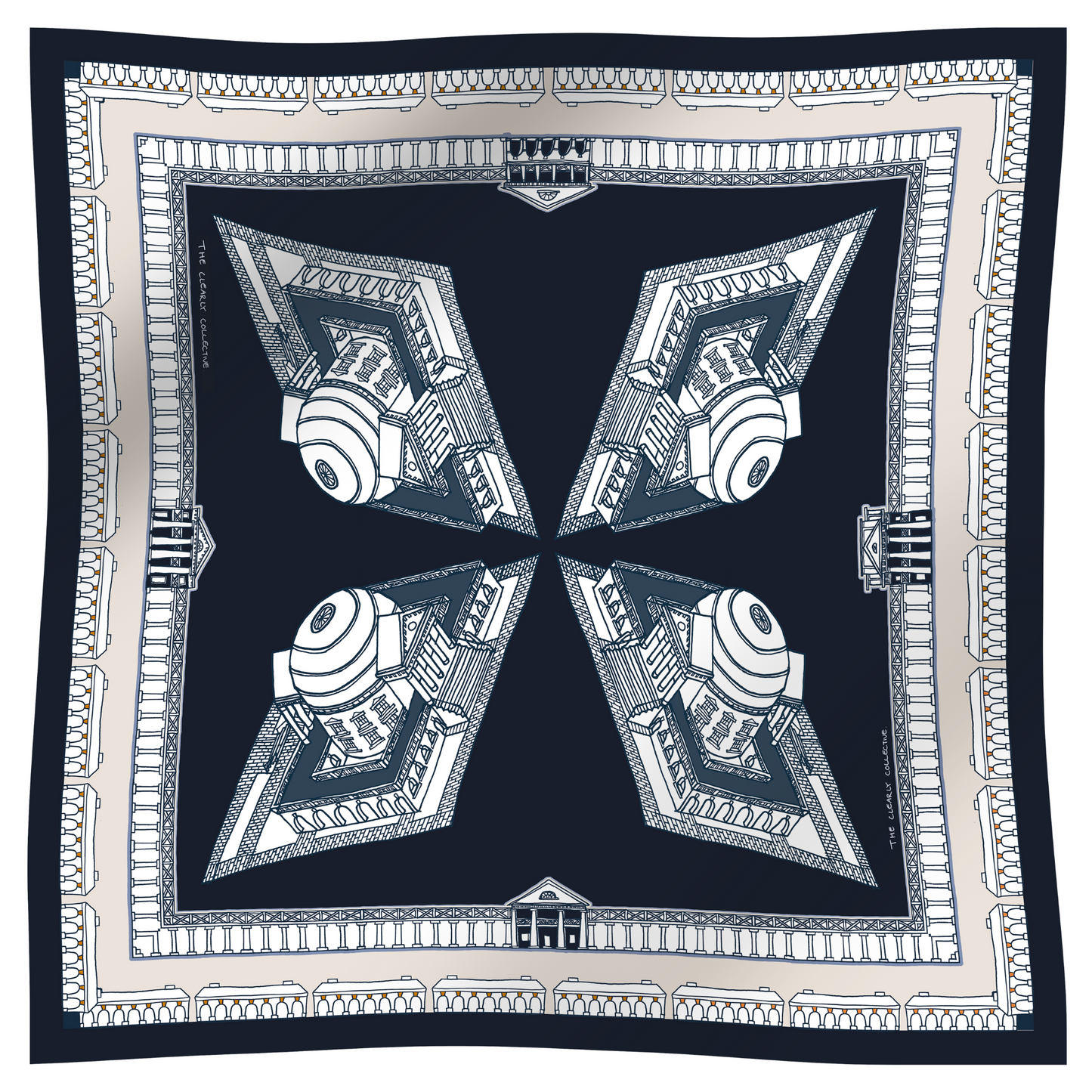 THE CHARLOTTESVILLE TUNDY SCARF IN NAVY