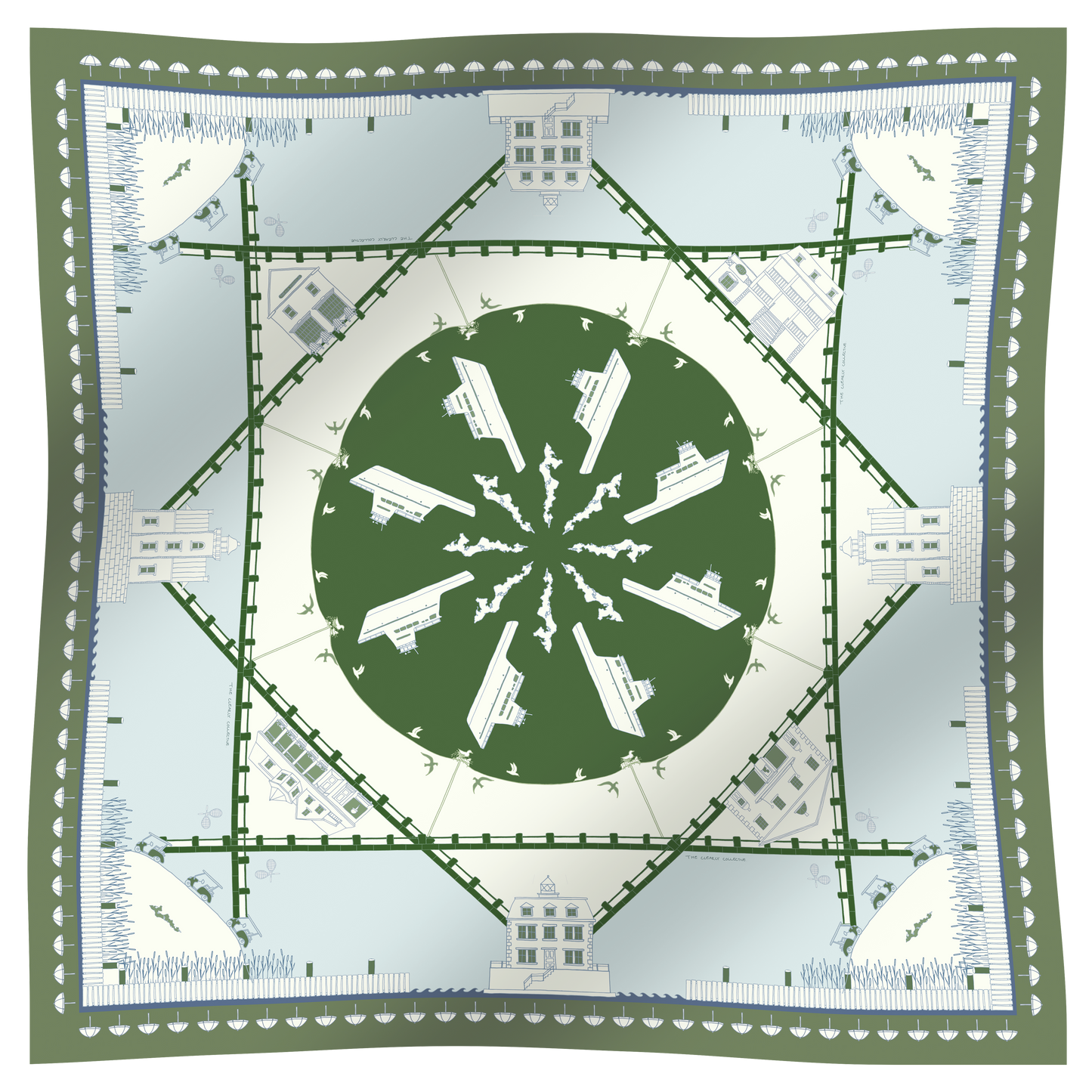 THE FISHERS ISLAND SCARF IN GREEN