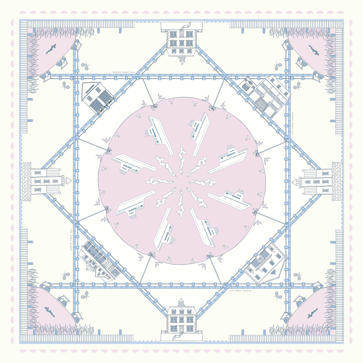 THE FISHERS ISLAND SCARF IN BLUSH