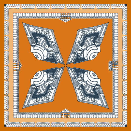LIMITED EDITION THE CHARLOTTESVILLE TUNDY POCKET SQUARE | ORANGE