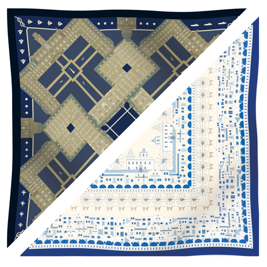 THE NAVAL ANNAPOLIS + SANTORINI SCARF PAIRING
