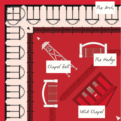 THE ATHENS BULLDOG GEORGIA SCARF