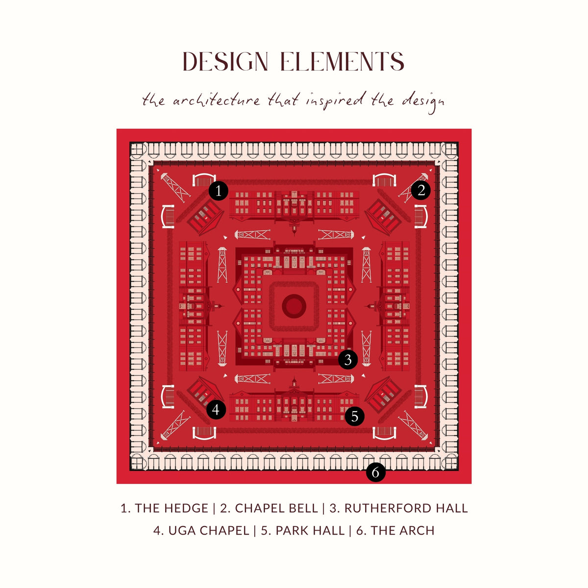 The Athens Scarf, design elements