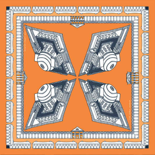 THE CHARLOTTESVILLE TUNDY SCARF IN ORANGE