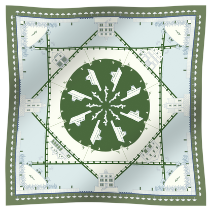 THE FISHERS ISLAND SCARF IN GREEN | Shipping 07.15