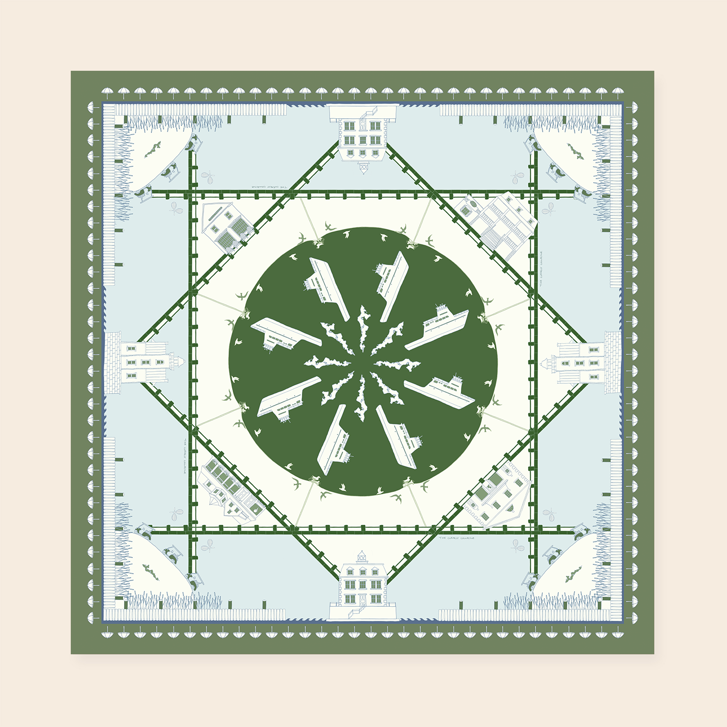 XMAS PREORDER: THE FISHERS ISLAND SCARF IN GREEN