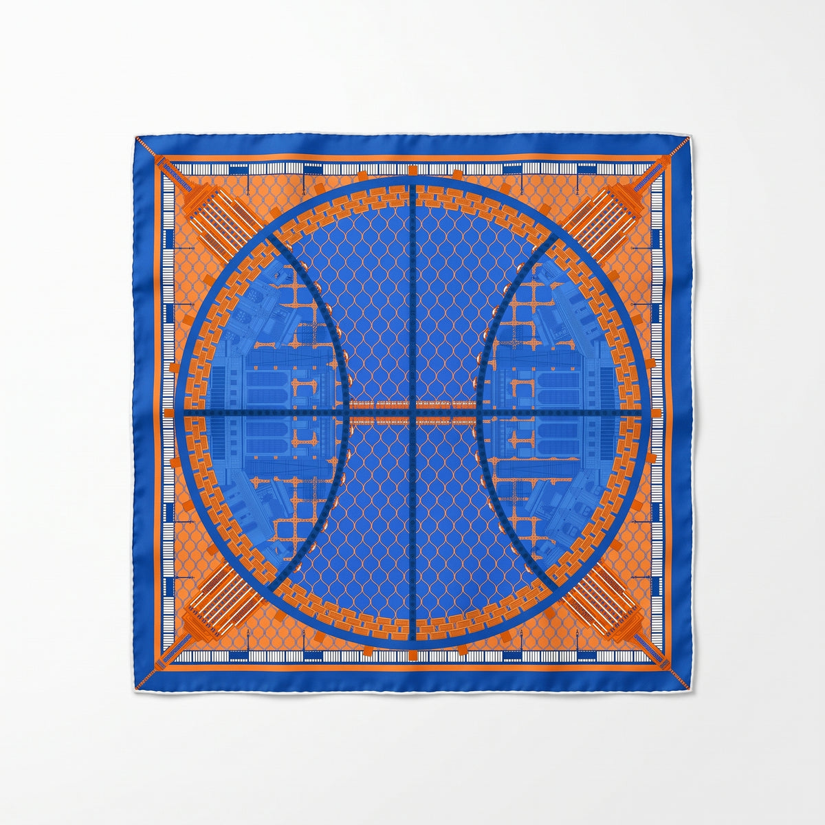 The Midtown Hoops Scarf in Blue by The Clearly Collective