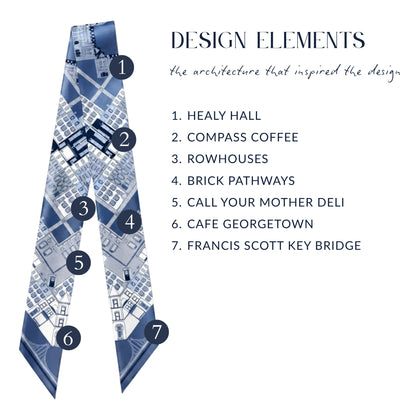 Design elements diagram for The Georgetown Silk Ribbon