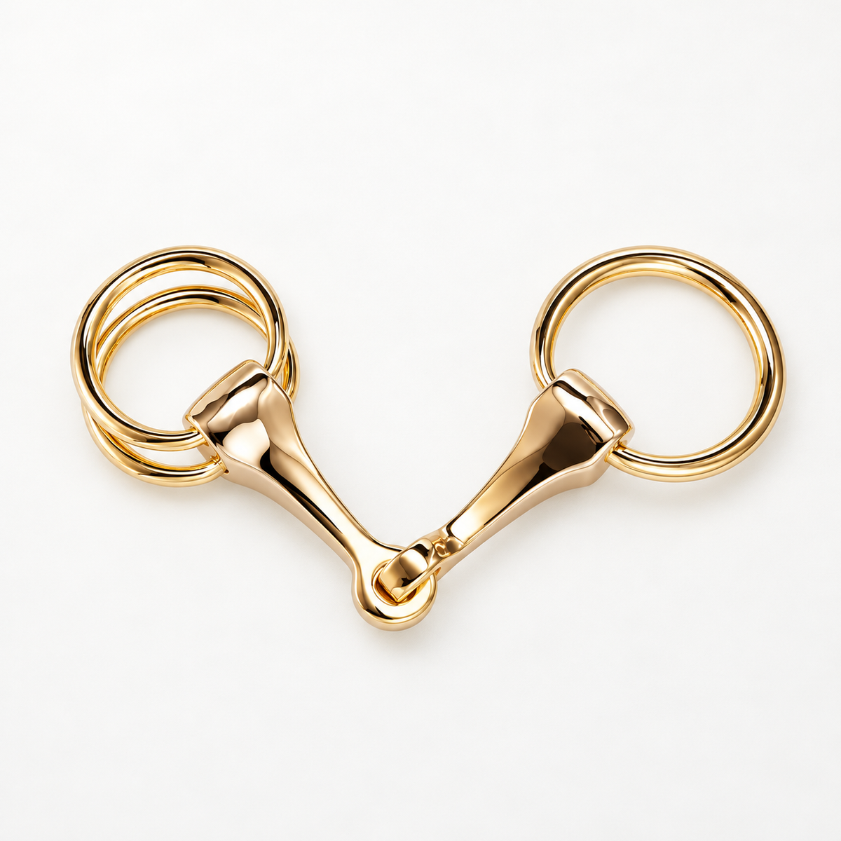 The Scarf Buckle in polished gold