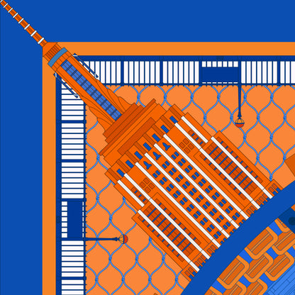 The Midtown Hoops Scarf in Blue, alternate view
