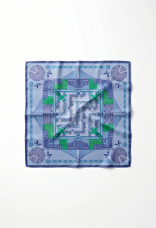 The Dallas Scarf in the studio