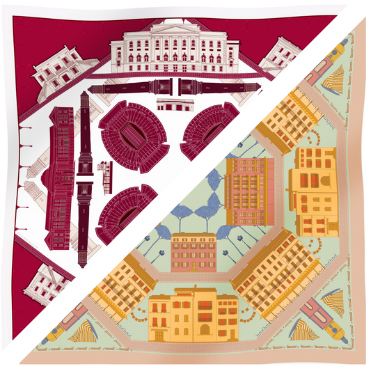 THE TUSCALOOSA CRIMSON + ST. TROPEZ SCARF PAIRING