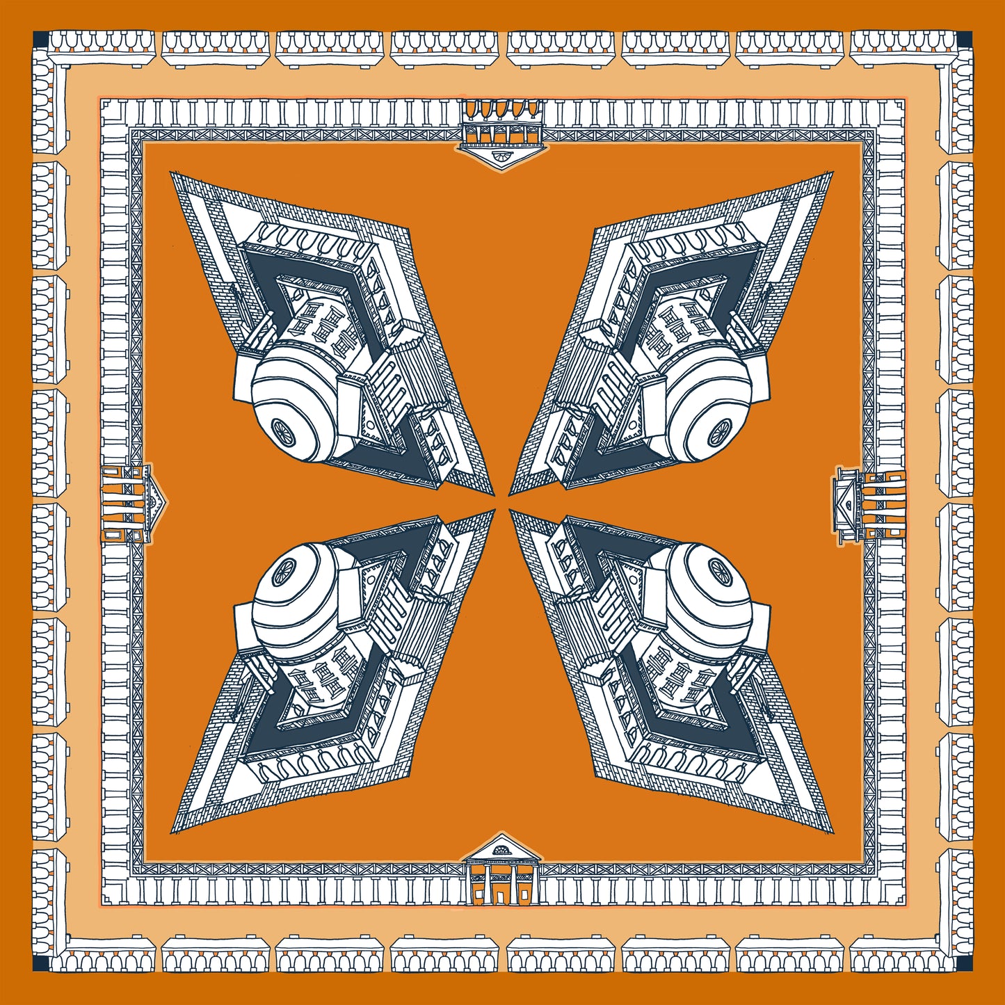THE CHARLOTTESVILLE TUNDY SCARF IN ORANGE