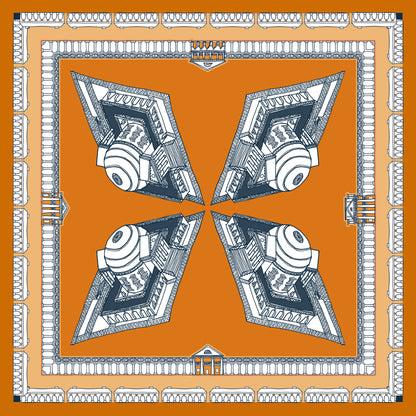 THE CHARLOTTESVILLE TUNDY SCARF IN ORANGE