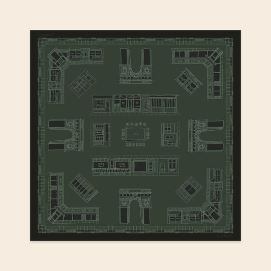THE WEST VILLAGE SCARF IN FOREST GREEN